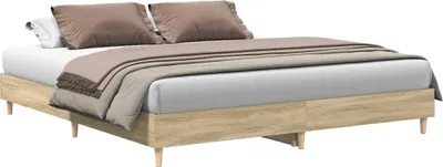 Image de Cadre de lit sans matelas chêne sonoma 180x200 cm