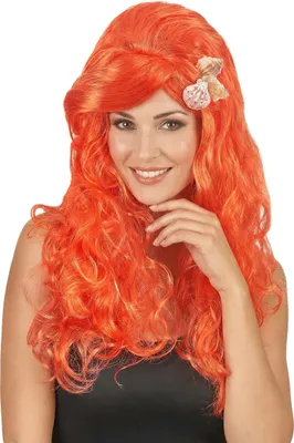 Obrázok produktu pre Vlnitá dámska parochňa pre morskú pannu oranžová - jedna veľkosť