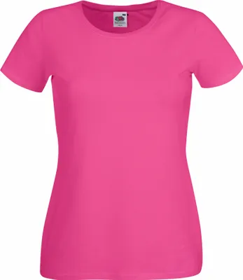 Produktbild von Fruit Of The Loom Lady-Fit Damen T-Shirt, Rundausschnitt BC1356 (XL) (Fuchsie)