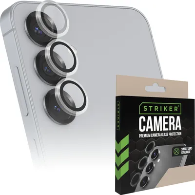 Produktbild von Striker Single Lens  Samsung Galaxy A27 Panzerglas Gehärtetes Glas Kameralinsen Schutz - Hüllenfreundlich - Schwarz