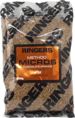 Zdjęcie produktu dla Pellet Zanętowy Method Feeder Ringers Micro Chocolate Orange 2 mm 900 g