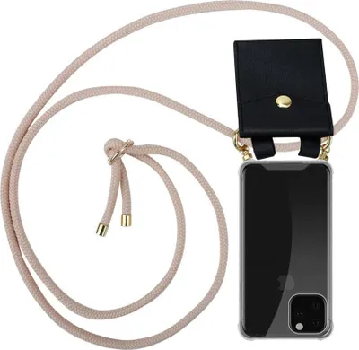 Obrázek produktu pro Cadorabo Pouzdro pro Apple iPhone 11 PRO MAX Ochranné pouzdro v růžové barvě Řetízek na mobilní telefon Silikonový odnímatelný kryt