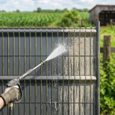 Produktbild von YZNAHRE 50 Stück PVC Befestigungsclips Klemmschienen für Sichtschutzstreifen, Doppelstabmattenzaun Sichtschutz für Garten und Zaun, Anthrazit