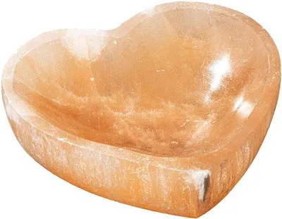 Immagine prodotto di Ciotola in selenite - A forma di cuore, 10,5 x 10 x 3 cm, decorativa
