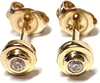 Produktbild von Ohrring 333/- Gelbgold Zirkonia Ohrstecker Gold 5 mm