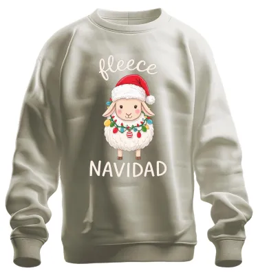 Zdjęcie produktu dla polar NAVIDAD urocza owieczka świąteczne światełka mikołaj bluza uni , natura, 3XL