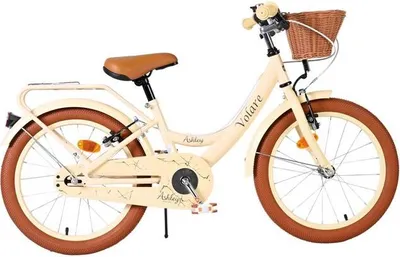 Produktbild von Volare Ashley Kinderfahrrad - Mädchen - 18 Zoll - Creme - Zwei Handbremsen
