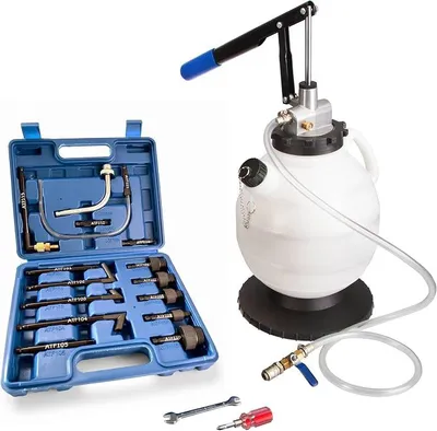 Produktbild von Manueller Öleinfüller mit Werkzeuge Ölfüllgerät Einfüllgerät Getriebeölpumpe 7,5L 15 Adapter