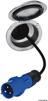 Zdjęcie produktu dla Elektryczny kabel dokujący z mechanizmem zwijającym, 16 A – Osculati 14.322.01