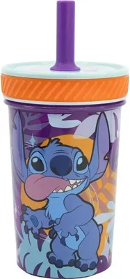 Zdjęcie produktu dla Disney Stitch Aloha – Kubek nieprzewracalny ze słomką i Smartgrip (370 ml, bez BPA, licencjonowany)