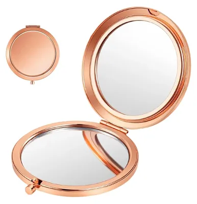 Produktbild von Kompakter Kosmetikspiegel – Praktisches Make-up-Accessoire in Roségold