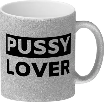 Produktbild von Pussy Lover Glitzer-Kaffeebecher