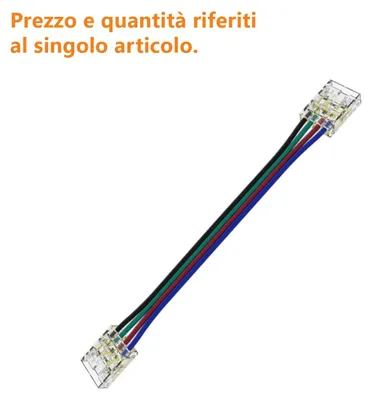 Produktbild von Alcapower Verlängerungskabel mit Steckverbindern für COB RGB LED-Streifen, Profi-Zubehör für schnelle, stabile Verbindungen, 1 Stück