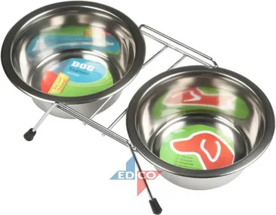 Produktbild von Doppel Fressnapf mit Ständer Futter Napf Wassernapf Trinknapf Hundenapf Hund