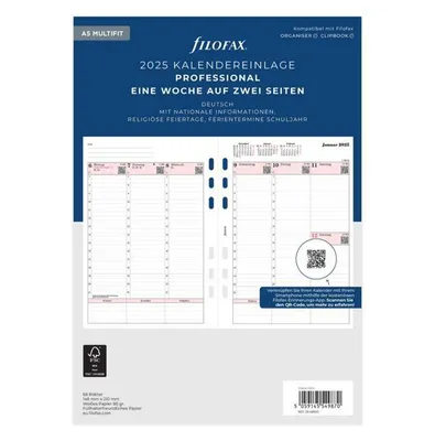 Produktbild von FILOFAX Kalendereinlage 2025 A5 1 Woche - 2 Seiten Professional weiss deutsch 25-68553