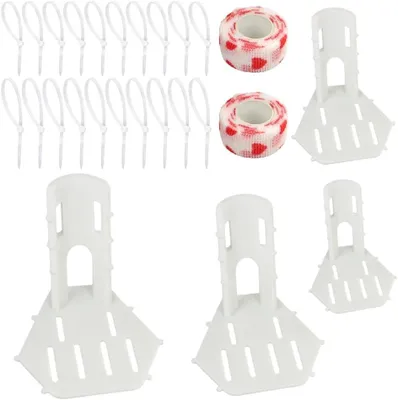 Imagen del producto de Rieles de plástico para aves, paquete de 4 unidades, para aves con lesiones en las patas