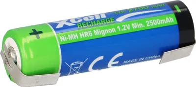 Image de Xcell Batterie Mignon AA Ni-MH 1,2V 2700mAh en vrac U patte à souder