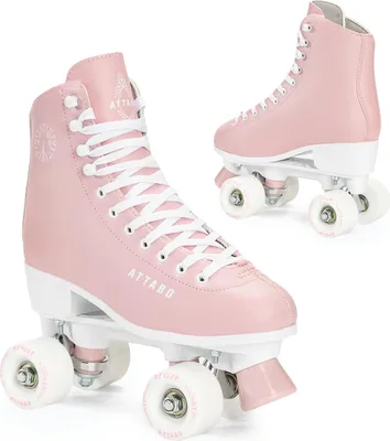 Immagine prodotto di Pattini a rotelle da donna ATTABO Serena, rosa, taglia 40, design elegante, frenata sicura, regolabili, ABEC-3, ideali per principianti e avanzati