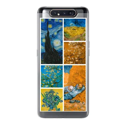 Produktbild von MuchoWow® Handyhülle Schutzhülle Hülle für Samsung Galaxy A80 Van Gogh - Collage - Alte Meister Silikon Softcase Handy Hülle - Schutzdeckel