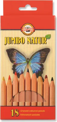 Produktbild von Buntstifte Natur Jumbo Schul- Farbstifte 5,6 mm Mine  18er Pack