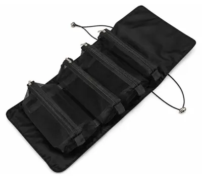 Produktbild von Verk 27041 Reiseorganizer für Kosmetikartikel, 4-in-1, schwarz