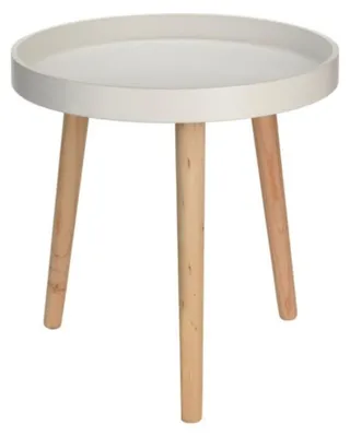 Productafbeelding van Bijzettafel Salontafel 39x40cm hout wit