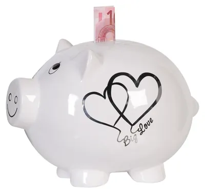 Produktbild von GILDE Sparschwein Big Love, abschließbar H. 20 cm,86968
