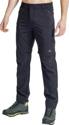 Image de ATHL DPT. Pantalon de randonnée long pour homme avec taille élastiquée et poches pratiques, zip-off Noir, taille 56