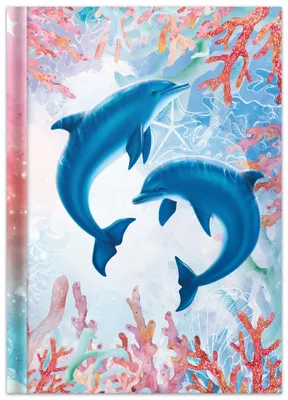 Image de RNK 46823 Carnet de notes Dauphins - A4, couverture rigide, 96 feuilles, vierge