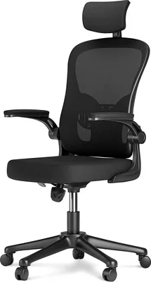 Produktbild von Bürostuhl Ergonomischer Bürostuhl, Schreibtischstuhl Computer Stuhl drehstuhl mit Netz-Design-Sitzkissen, Verstellbare Kopfstütze und Armlehnen, Maximale Belastbarkeit 150kg/330lb，Schwarz
