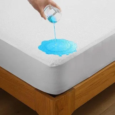 Productafbeelding van Famanu matrasbeschermer, waterdicht, 140x200 cm - katoen - ademend - hypoallergeen