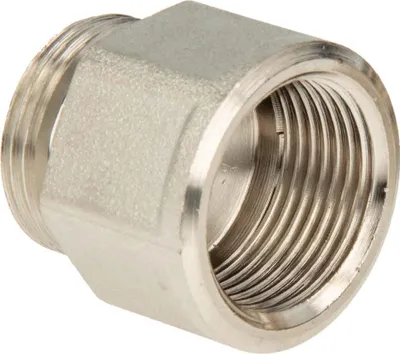 Produktbild von tecuro Schraubverbinder mit Außengewinde 3/4 Zoll Eurokonus x 3/4 Zoll Innengewinde, Messing vernickelt