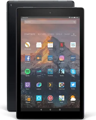 Produktbild von Amazon Fire HD 10 Tablet - 25,7 cm (10,1 Zoll) - MediaTek - 2 GB - 32 GB - Fire OS 5 - Schwarz - Quad-Core 1,80 GHz - microSD Unterstützt - 1920 x 1200 - IPS-Technologie (In-Plane-Switching) Display