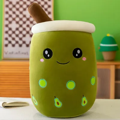 Produktbild von 360Home Plüschtiere Milchteetasse Puppen Puppen Niedliche Spielzeuge Kissen Grün 25cm
