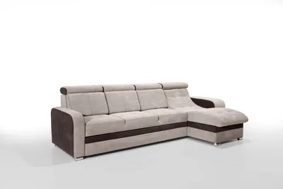 Obrázek produktu pro Rohová sedací souprava 315 cm béžová a hnědá pravá Aston 2 + 4 Kongo RBN10
