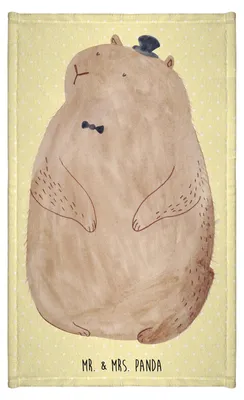 Produktbild von Mr. & Mrs. Panda Handtuch Murmeltier - Gelb Pastell - Geschenk, Gästehandtuch 30x50, Freundlichkeit, Klein, Kleines, Frotteetuch, Gästetuch, Anstand, Fröhlichkeit, Knigge