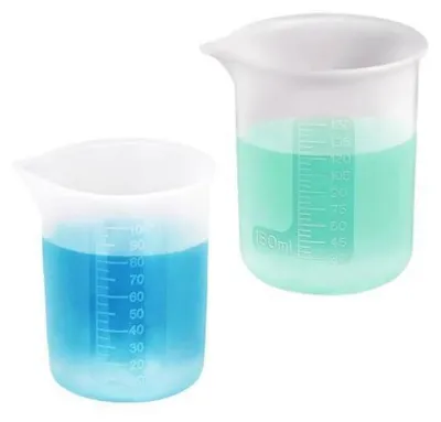 Immagine prodotto di Set da 2 misurini in silicone, capacità 100 ml e 150 ml, con graduazione