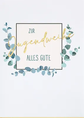 Produktbild von Jugendweihe  Unverpackt  Glückwunschkarte im Format 115 x 17cm mit Ums