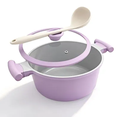 Immagine prodotto di Padella in alluminio con rivestimento antiaderente in Vetroceramica, diametro 24 cm, adatta a tutti i tipi di fornelli