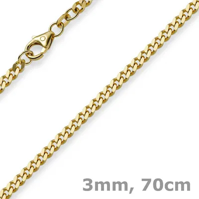 3mm-Panzerkette-750-Gelbgold-70cm