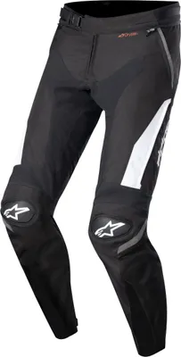 Produktbild von Alpinestars T-SP R Drystar wasserdichte Motorrad Textilhose, schwarz/weiß, L