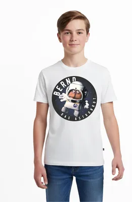 Produktbild von Spreadshirt Bernd Das Brot Astrobrot Rund Teenager Premium T-Shirt, 146/152 (10 Jahre), Weiß