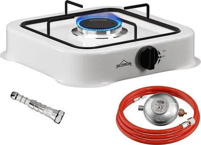 Produktbild von Camping Gas-Kochgerät mit Schlauch und Regler, Propangas, Notausstattung, schwarz