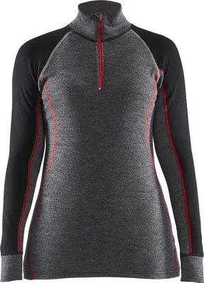 Produktbild von Blakläder® Damen Thermo-Shirt mit Reißverschluss 7299 1736 in div. Farben, Farbe:mittelgrau/schwarz, Größe:S