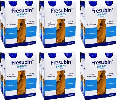 Produktbild von Fresubin ENERGY Drink Cappuccino | Trinknahrung hochkalorischer Energy Drink Cappuccino 6x4x200ml Trinkflasche