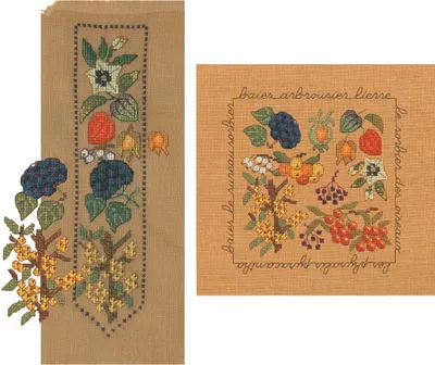 Produktbild von Le Bonheur des Dames Kreuzstich Set "Herbstblumen", Zählmuster, 13x14cm