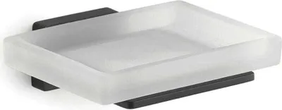 Produktbild von Kristallglasschale mattiert, schwarze Halter | Atene