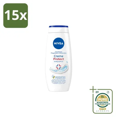 Obrázok produktu pre 15 kusov gélu na umývanie Nivea Protect, 250 ml – balenie s rezervou