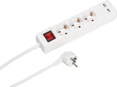 Produktbild von 3-fach Steckdosenleiste mit Schalter (39613)
