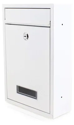 Produktbild von Kompakter Mini Briefkasten Wandbriefkasten Letterbox erweiterbar zur Briefkastenanlage (Weiß)